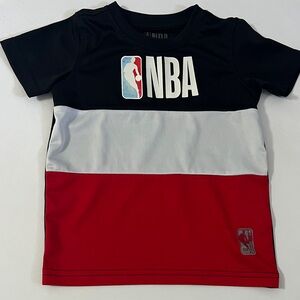 🏀 NBA Kids Tri-Color Tee - Black, White, Red